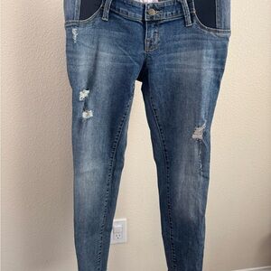 Isabel Maternity by Ingrid & Isabel Blue Distressed Skinny Jeans